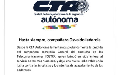 Mensaje de la CTA-Autónoma