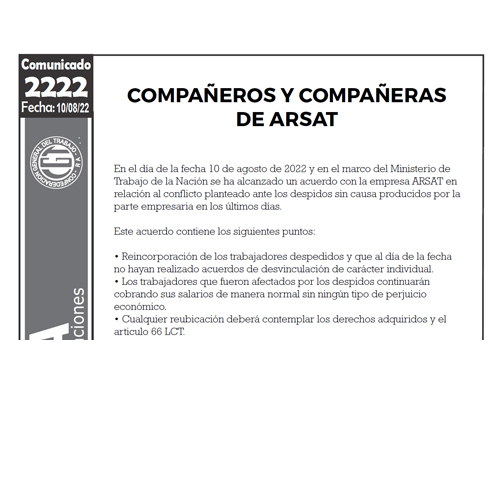 Comunicado 2222