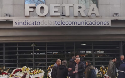 Los telefónicos y telefónicas despidieron a su secretario general en su sede central