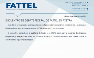 Encuentro de debate federal de FATTEL en FOETRA