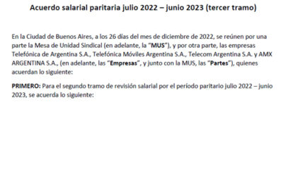 Comunicado de la MUS