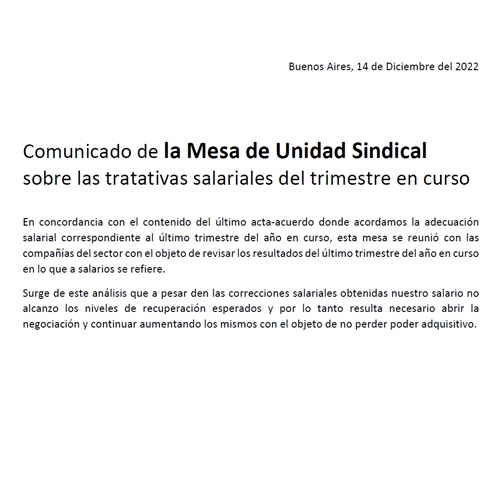 Comunicado MUS