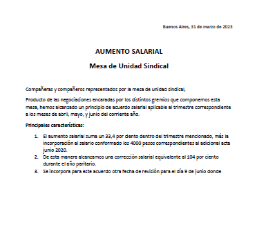 Comunicado de la MUS