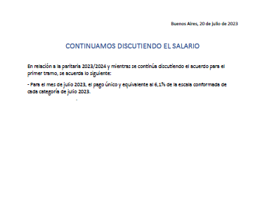 Comunicado de la MUS