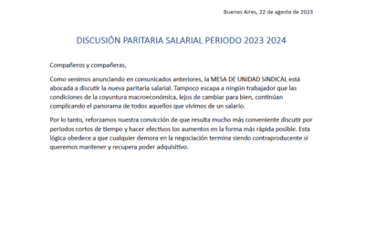 Comunicado de la MUS