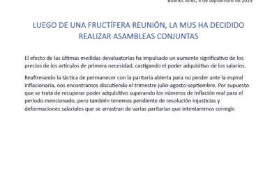 Comunicado de la MUS
